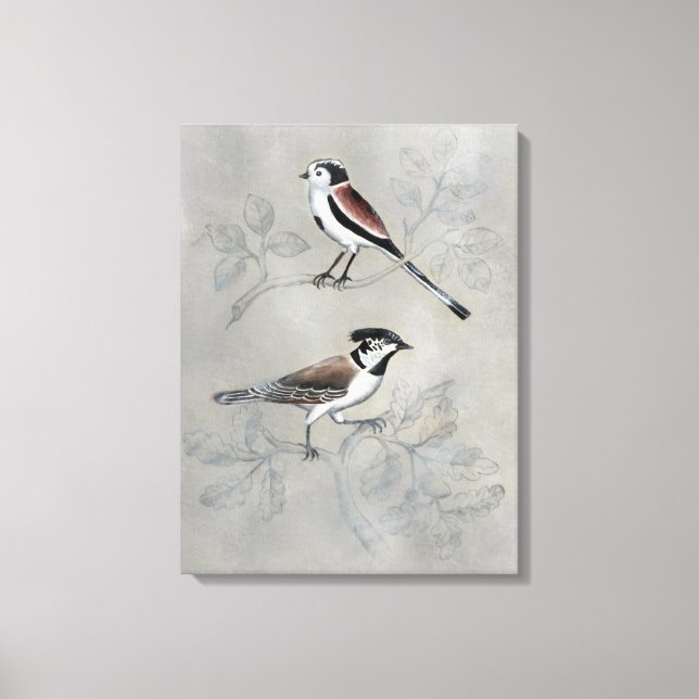 Silvered Aviary | A Pair Canvas Print (Front)