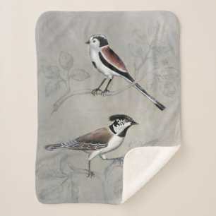 Silvered Aviary   A Pair Sherpa Blanket