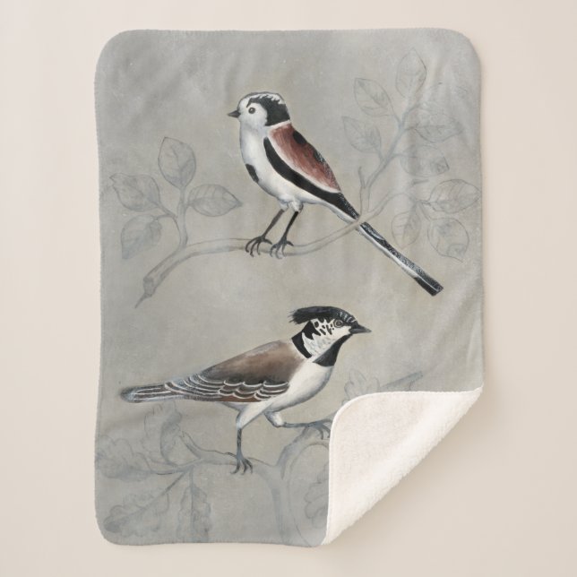 Silvered Aviary | A Pair Sherpa Blanket (Front)