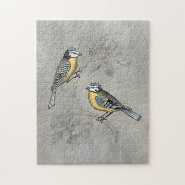 Silvered Aviary | Bird Couple Jigsaw Puzzle (Vertical)