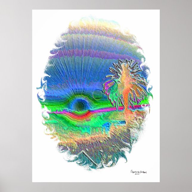 Silverlake Sunset Negative Oval Poster (Front)