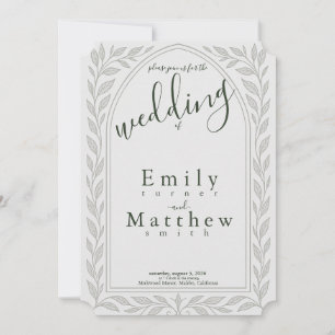 Silverleaf Elven Wedding – Vine & Arch Design Invitation