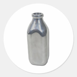 SilverMilkBottle050111 Classic Round Sticker