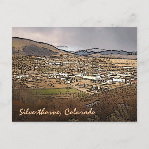 Silverthorne Colorado scenic town artstic postcard