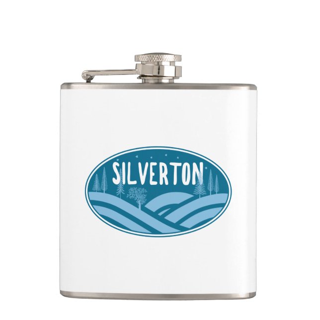 Silverton Colorado Outdoors Hip Flask (Front)