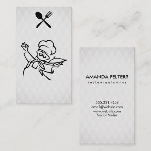 Silverware   Chef Serving Platter Business Card