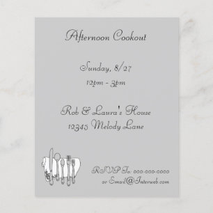Silverware Custom Invitation Flyer Template