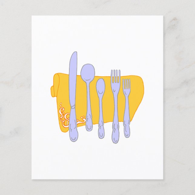 Silverware Custom Menu Flyer Template (Front)