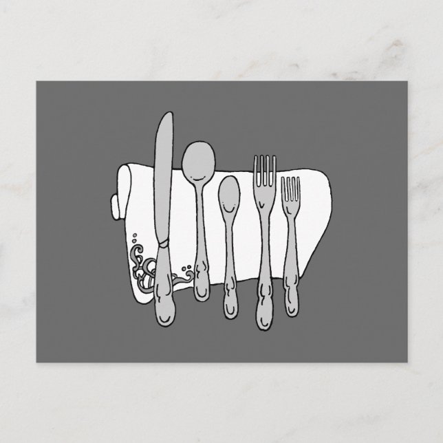 Silverware Custom Recipe Card Template (Front)