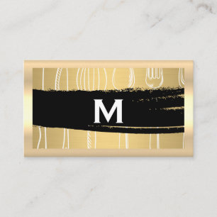 Silverware Gold Brushed Metallic Business Card