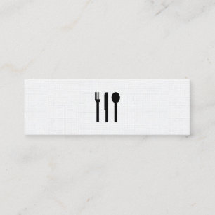 Silverware / Linen Pattern Mini Business Card