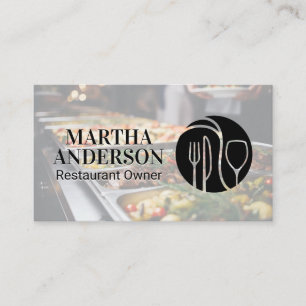 Silverware Logo Catering Business Card