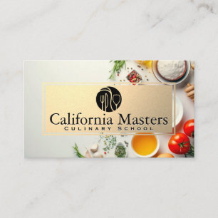 Silverware Logo   Cooking Ingredients Business Card
