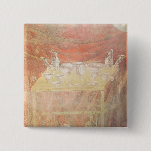 Silverware on a table 15 cm square badge