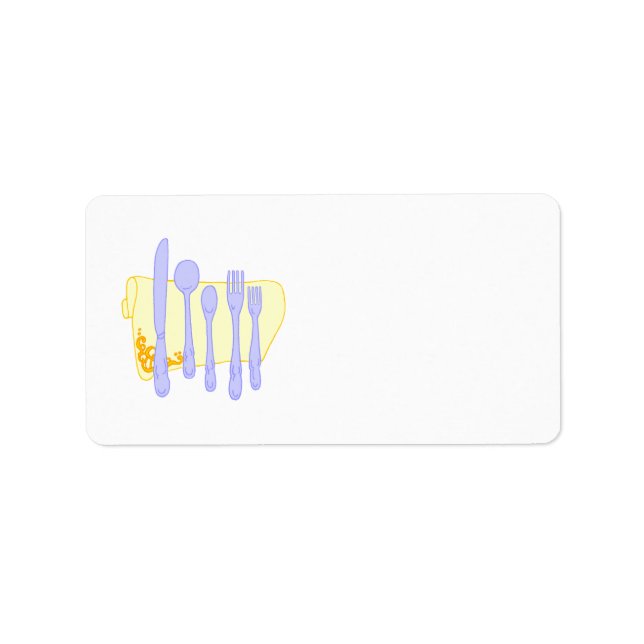 Silverware Restaruant Design Label Template (Front)