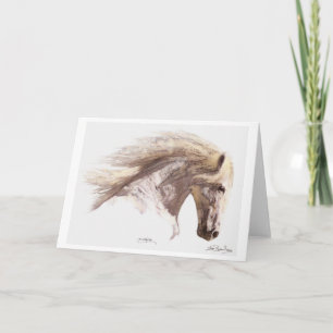 "SILVERWIND" Pegasus White Horse Greeting-cards Card