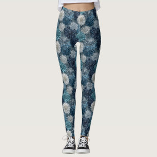 Silvery Cardio  Dahlias Luxury Wedding Gifts Leggings