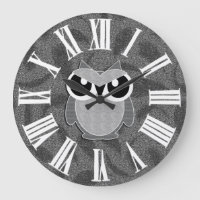 Silvery Faux Glitter Styled Woodland Owl