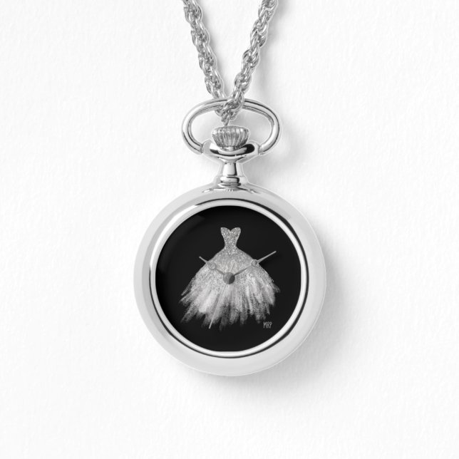 *~* Silvery Glittler Wedding Dress Wedding Gown Watch (Front)