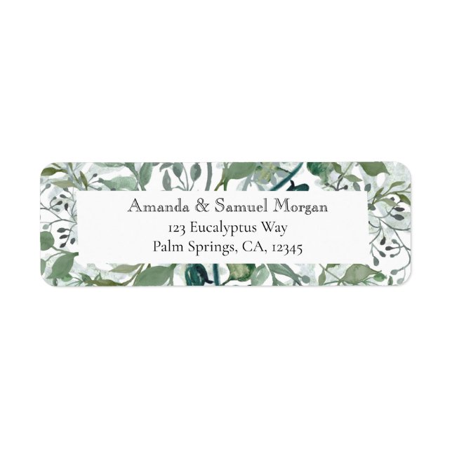 Silvery Green Eucalyptus Wedding Save The Date (Front)