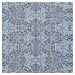 Silvery Grey Mysterious Futuristic Panels Fabric