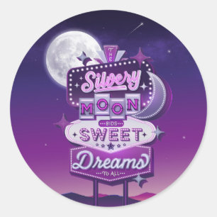 Silvery Moon Bids Sweet Dreams / Stickers