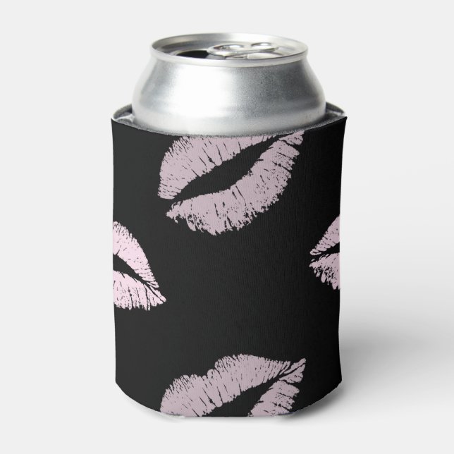 Silvery Pink  Kisses Can Cooler (Can Front)