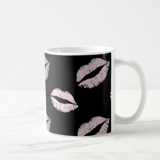 Silvery Pink  Kisses Coffee Mug (Right)