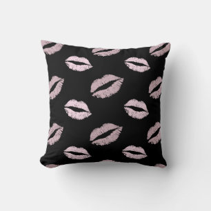 Silvery Pink Kisses Cushion