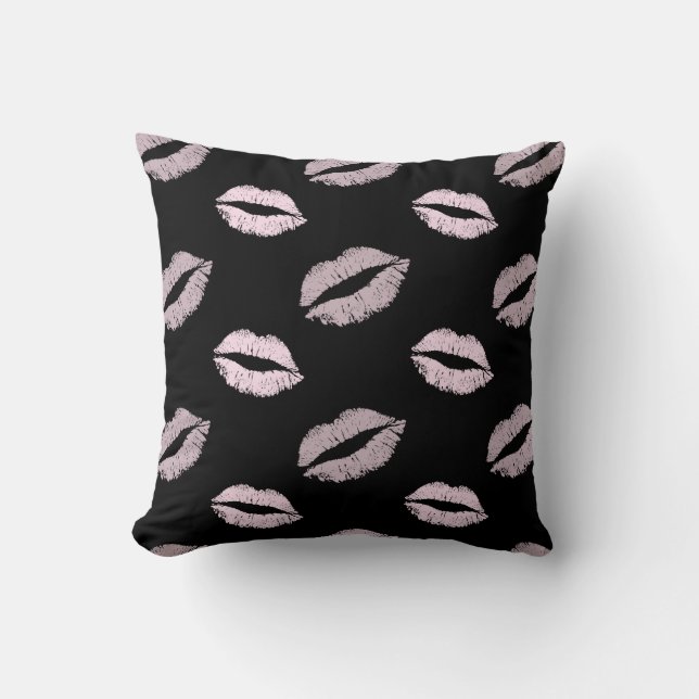 Silvery Pink  Kisses Cushion (Front)