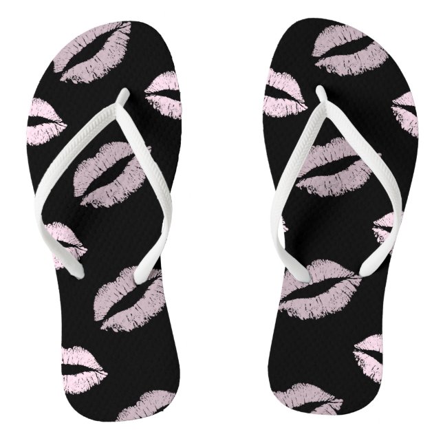 Silvery Pink  Kisses Jandals (Footbed)
