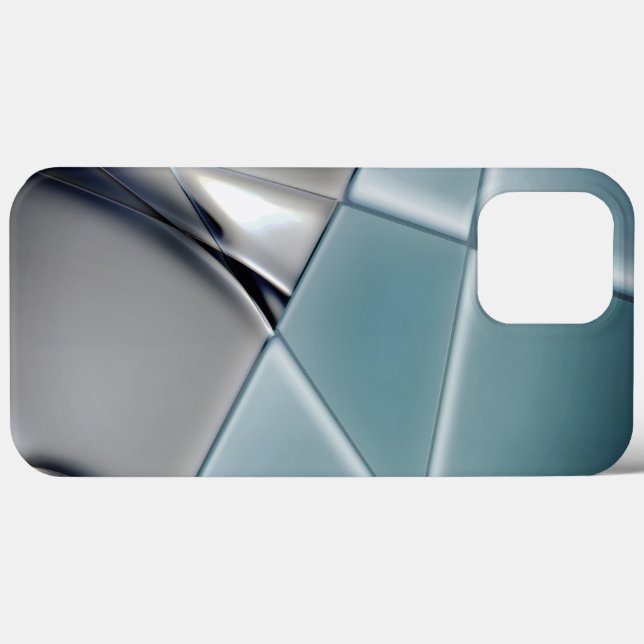 Silvery rectangle trapezoids changeable background Case-Mate iPhone case (Back (Horizontal))