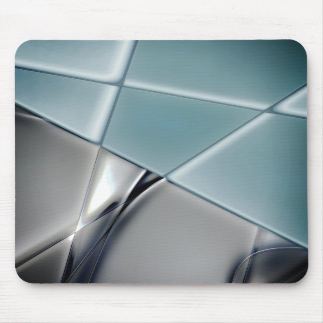 Silvery rectangle trapezoids changeable background mouse pad (Front)