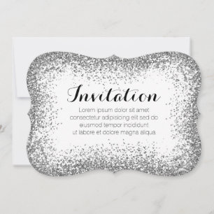 Silvery Sprinkle Illusion Invitation