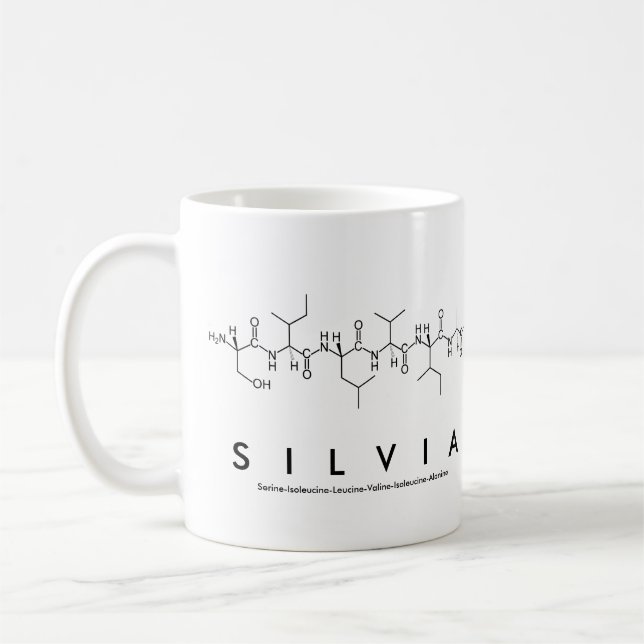 Silvia peptide name mug (Left)