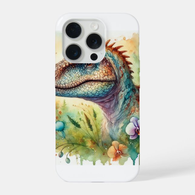 Silvisaurus Serenity 020924AREF143 - Watercolor iPhone Case (Back)