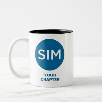 SIM Chapter Logo and Tagline Teal Two-Tone Coffee Mug