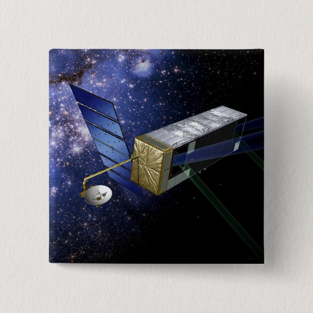 SIM PlanetQuest 15 Cm Square Badge (Front)