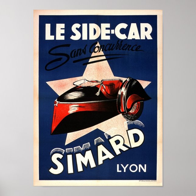 Simard Le Side Car Vintage French Advertising Poster (Front)