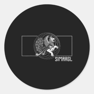 Simargl Paganism Dog Nordic Ancestry National Russ Classic Round Sticker