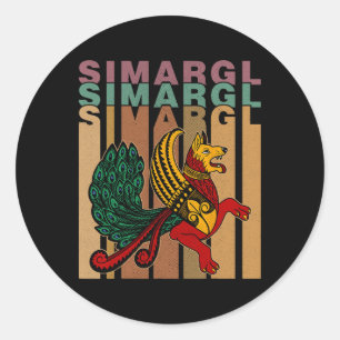 Simargl Paganism Dog Nordic Ancestry National Russ Classic Round Sticker