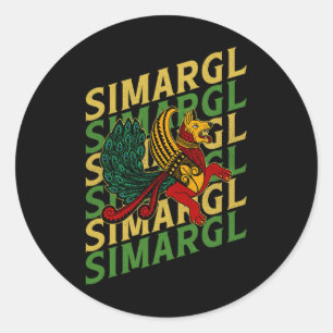 Simargl Paganism Dog Nordic Ancestry National Russ Classic Round Sticker