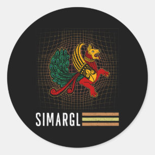 Simargl Paganism Dog Nordic Ancestry National Russ Classic Round Sticker