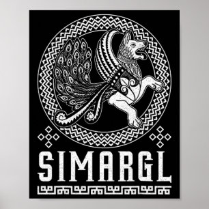 Simargl Paganism Dog Nordic Ancestry National Russ Poster