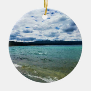 Simax Bay at Crescent Lake, Oregon Ceramic Tree Decoration