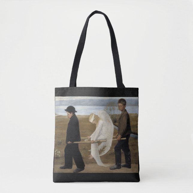 Simberg’s Wounded Angel art bags (Front)