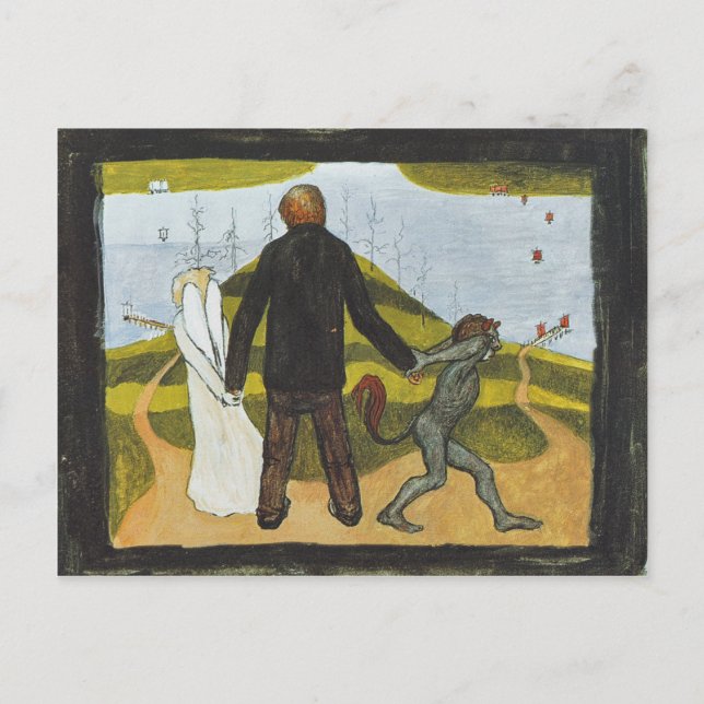 Simberg Vägskälet Tienhaarassa CC0425 Postcard (Front)