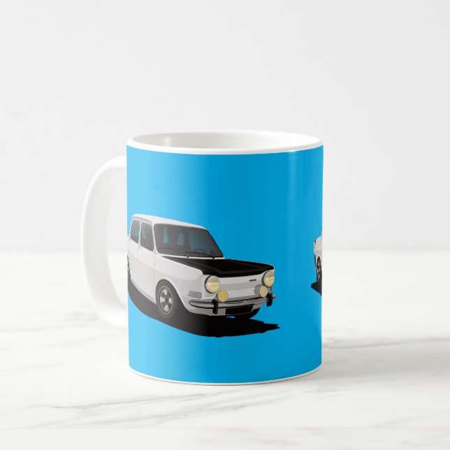 Simca 1000 Rallye - 2 x car image - customisable Coffee Mug (Front Left)