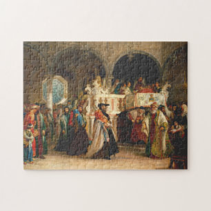 Simchat Torah by Solomon Hart - Circa 1850 Jigsaw Puzzle