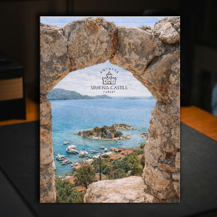 Simena Castle, Antalya, Turkey Watercolor Postcard